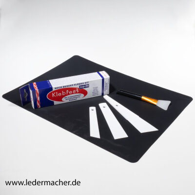 Neu im Sortiment: Starter‑Set Lederkleben - Starter-Set Lederkleben – Alles für präzise Klebearbeiten
