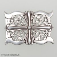 Koppelschließe, 40 mm, versilbert