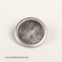 Knopf mit Öse - 23mm - altsilber