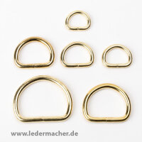 D-Ring, verschweißt, messingfarben