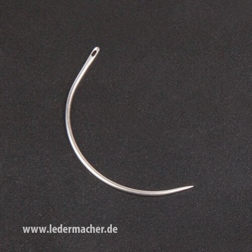 gebogene Ledernadel / Schuhmachernadel - 50 mm - kurzes Öhr