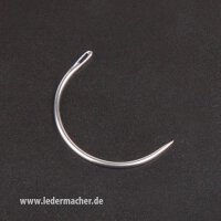 gebogene Ledernadel / Schuhmachernadel - 50 mm langes...
