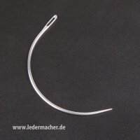 gebogene Ledernadel / Schuhmachernadel - 75 mm langes...
