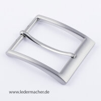 Gürtelschnalle 40 mm - silberfarben gebürstet