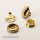 Druckknopf mit Ringfeder - 15 mm - messingfarben